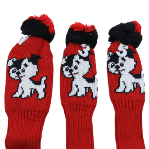 高爾夫小狗狗針織毛線3點套木桿135號高爾夫用品配件 高爾夫小狗狗針織毛線3點套木桿135號高爾夫用品配件