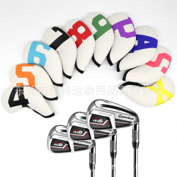 新款潛水料高爾夫鐵桿套4-9PSAX10個裝Golf Iron Head Cover通用
