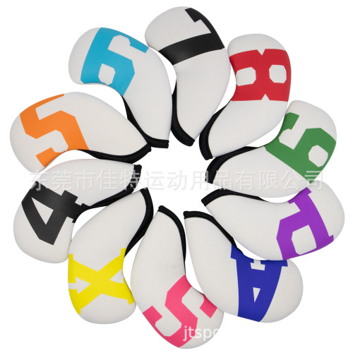 新款潛水料高爾夫鐵桿套4-9PSAX10個裝Golf Iron Head Cover通用 新款潛水料高爾夫鐵桿套4-9PSAX10個裝Golf Iron Head Cover通用