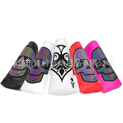 高爾夫推桿套Golf用品骷髏頭球桿套禮品桿頭套一字保護套