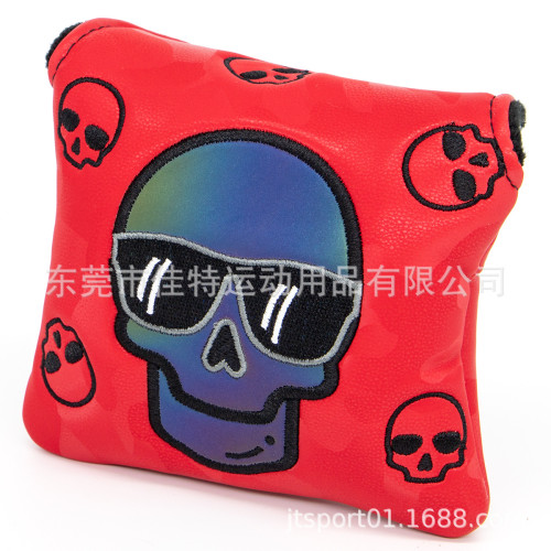 高爾夫推桿套Golf用品骷髏頭球桿套禮品桿頭套一字保護套 高爾夫推桿套Golf用品骷髏頭球桿套禮品桿頭套一字保護套