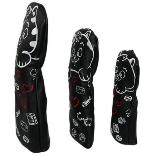 高爾夫愛心貓木桿套一號木/球道木/鐵木桿頭套球桿帽套跨 高爾夫愛心貓木桿套一號木/球道木/鐵木桿頭套球桿帽套跨