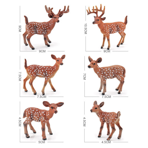 兒童認知仿真紅色白尾鹿森林動物麋鹿梅花鹿模型擺件科教玩具 兒童認知仿真紅色白尾鹿森林動物麋鹿梅花鹿模型擺件科教玩具