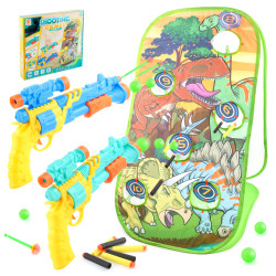 空氣動力槍恐龍投擲帳篷三合一雙人競技運動射擊標靶玩具