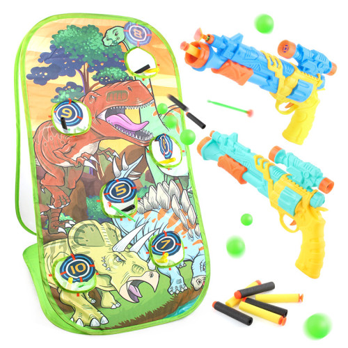 空氣動力槍恐龍投擲帳篷三合一雙人競技運動射擊標靶玩具 空氣動力槍恐龍投擲帳篷三合一雙人競技運動射擊標靶玩具