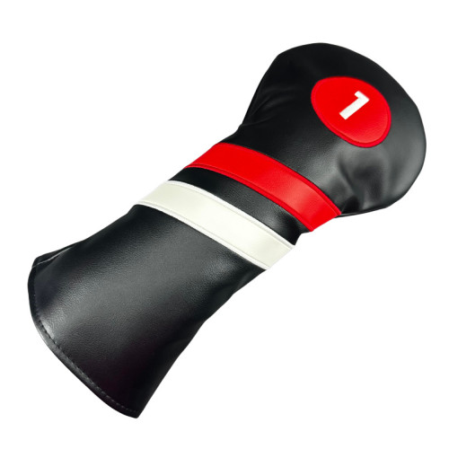 高爾夫雙拼色斜條木桿套一號木/球道木/鐵木桿頭套球桿帽套 高爾夫雙拼色斜條木桿套一號木/球道木/鐵木桿頭套球桿帽套