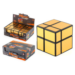 金色貼紙鏡面異形魔方順滑旋轉二階魔方指尖減壓魔方玩具