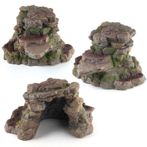 森林動物侏羅紀恐龍場景擺件 仿真山洞塑膠石頭樹樁場景擺件 森林動物侏羅紀恐龍場景擺件 仿真山洞塑膠石頭樹樁場景擺件