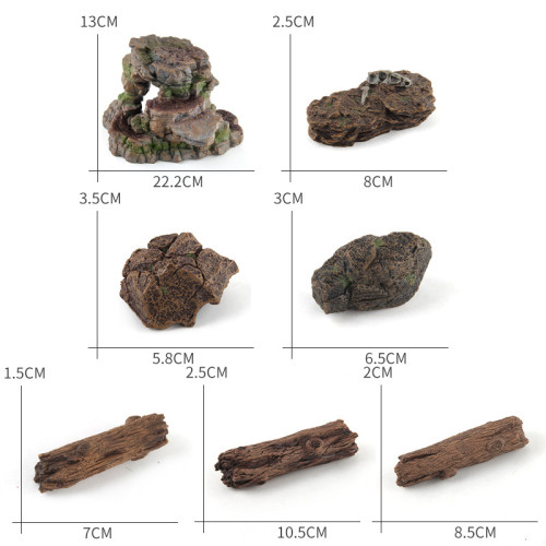 森林動物侏羅紀恐龍場景擺件 仿真山洞塑膠石頭樹樁場景擺件 森林動物侏羅紀恐龍場景擺件 仿真山洞塑膠石頭樹樁場景擺件