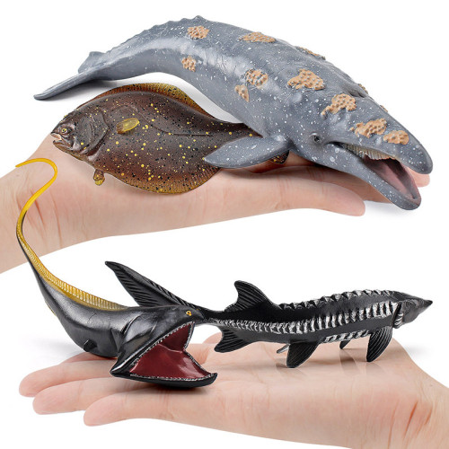 仿真海洋模型玩具 鯨魚比目魚海洋館模型 兒童科教玩具 仿真海洋模型玩具 鯨魚比目魚海洋館模型 兒童科教玩具