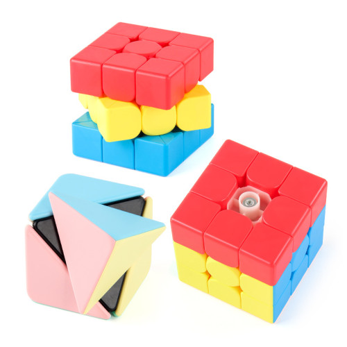 兒童益智順滑旋轉馬卡龍色三階魔方實色正階魔方玩具魔域教學系列 兒童益智順滑旋轉馬卡龍色三階魔方實色正階魔方玩具魔域教學系列