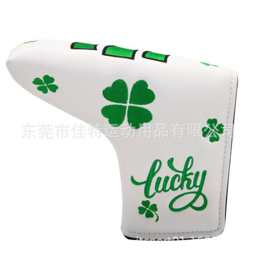 Golf用品高爾夫球桿套一字推桿套直條四葉草桿頭套配件禮品 Golf用品高爾夫球桿套一字推桿套直條四葉草桿頭套配件禮品