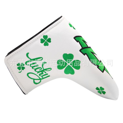 Golf用品高爾夫球桿套一字推桿套直條四葉草桿頭套配件禮品 Golf用品高爾夫球桿套一字推桿套直條四葉草桿頭套配件禮品