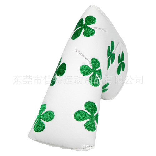 高爾夫用品四葉草一字推桿套golf配件球桿套Blade魔術貼刺綉 高爾夫用品四葉草一字推桿套golf配件球桿套Blade魔術貼刺綉