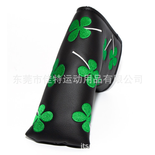 高爾夫用品四葉草一字推桿套golf配件球桿套Blade魔術貼刺綉 高爾夫用品四葉草一字推桿套golf配件球桿套Blade魔術貼刺綉