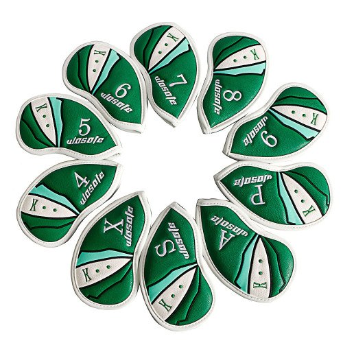 新高爾夫綠夾克木桿套golf大師賽桿頭套PU防水1/3/5/UT號桿套套裝