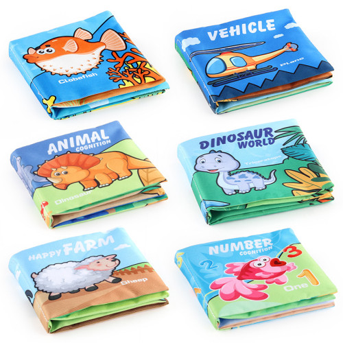 寶寶布書0-3嵗嬰幼兒撕不爛軟書帶響紙母嬰益智布書套裝 寶寶布書0-3嵗嬰幼兒撕不爛軟書帶響紙母嬰益智布書套裝