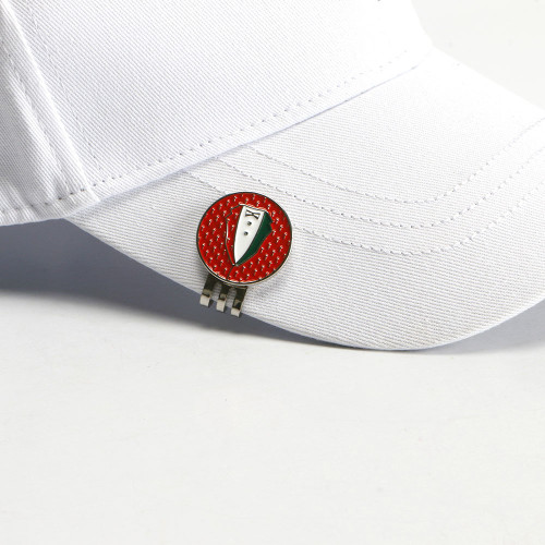 新款高爾夫球位標帽夾 golf Mark 馬克25mm圓幣綠夾克磁性球幣