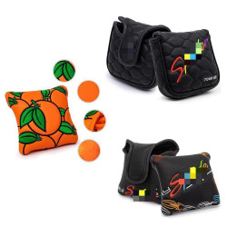 高爾夫球桿套推桿套磁鐵桔子Mallet桿頭保護套適用spider