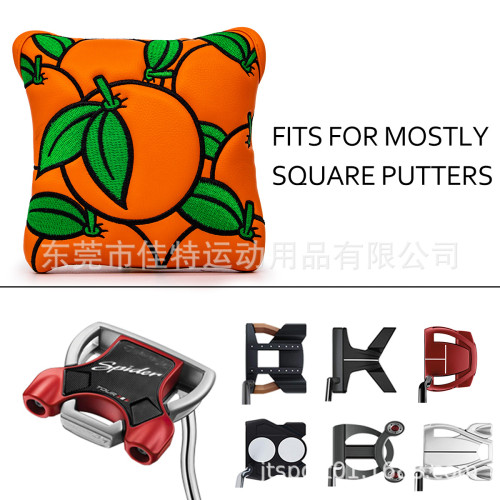 高爾夫球桿套推桿套磁鐵桔子Mallet桿頭保護套適用spider 高爾夫球桿套推桿套磁鐵桔子Mallet桿頭保護套適用spider