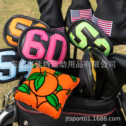 高爾夫球桿套推桿套磁鐵桔子Mallet桿頭保護套適用spider 高爾夫球桿套推桿套磁鐵桔子Mallet桿頭保護套適用spider