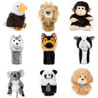 可愛毛絨動物高爾夫球桿套個性木桿套高爾夫用品公仔高爾夫球桿套