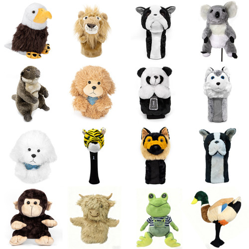 可愛毛絨動物高爾夫球桿套個性木桿套高爾夫用品公仔高爾夫球桿套 可愛毛絨動物高爾夫球桿套個性木桿套高爾夫用品公仔高爾夫球桿套