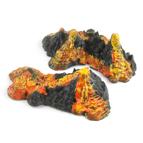 火山模型火山巖漿火山爆髮場景套裝手辦沙盤擺件模型 火山模型火山巖漿火山爆髮場景套裝手辦沙盤擺件模型