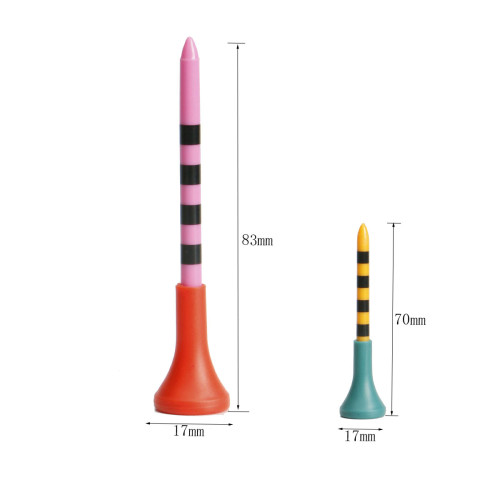 高爾夫球釘TEE塑膠球座83mm 膠套軟膠頭套發球Golf tee球座球托新