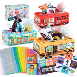 家 16件套嬰兒布書紙巾盒嬰兒軟書 撕不爛寶寶布書早教玩具