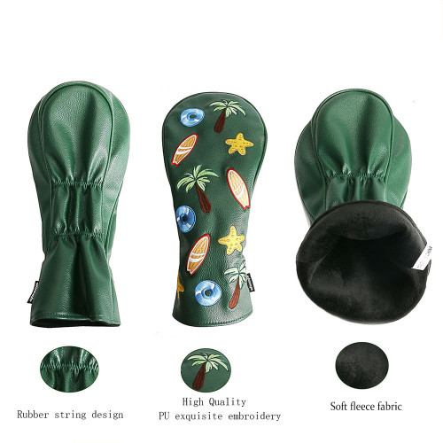 新款高爾夫球桿帽套椰樹木桿套保護套golfheadcover 新款高爾夫球桿帽套椰樹木桿套保護套golfheadcover