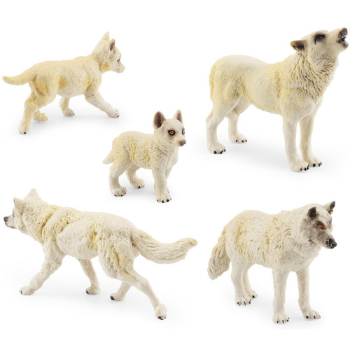 仿真北美動物模型靜態咆哮狼走姿狼幼崽桌面擺件玩具 仿真北美動物模型靜態咆哮狼走姿狼幼崽桌面擺件玩具