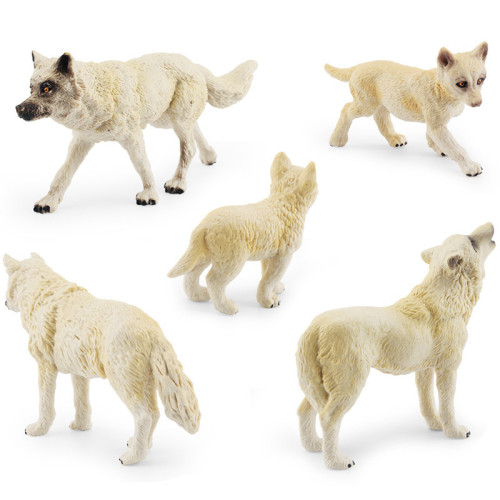 仿真北美動物模型靜態咆哮狼走姿狼幼崽桌面擺件玩具 仿真北美動物模型靜態咆哮狼走姿狼幼崽桌面擺件玩具