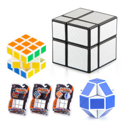 異形魔方5.7cm銀色二階魔方貼紙鏡面魔方科教益智玩具