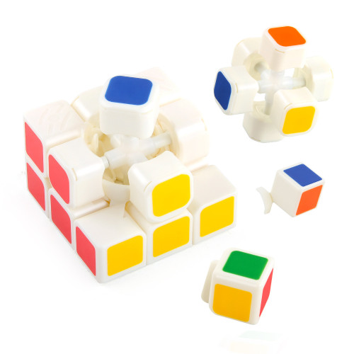 兒童科教三階魔方實色圓角5.7正階魔方百變魔尺3.4cm魔方