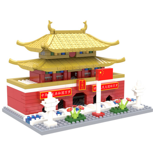 益智拼插微鑽石小顆粒積木天安門廣場高難度拼裝建築模型 益智拼插微鑽石小顆粒積木天安門廣場高難度拼裝建築模型