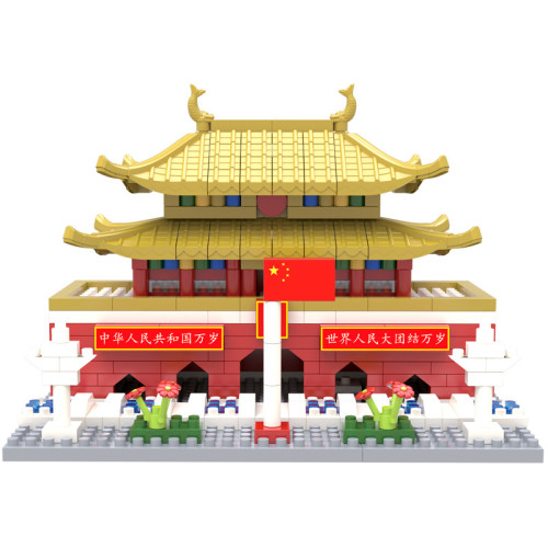 益智拼插微鑽石小顆粒積木天安門廣場高難度拼裝建築模型 益智拼插微鑽石小顆粒積木天安門廣場高難度拼裝建築模型