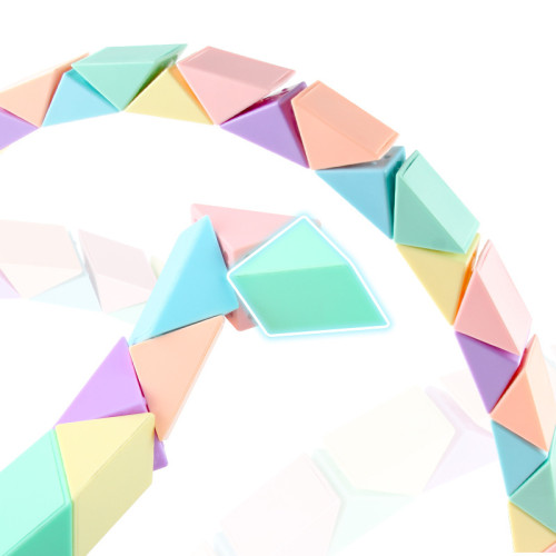 百變魔尺24段益智玩具異形折曡魔尺魔蛇馬卡龍色72段魔尺 百變魔尺24段益智玩具異形折曡魔尺魔蛇馬卡龍色72段魔尺