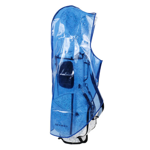 戶外高爾夫球包罩藍色透明TPU防塵保護套高爾夫球包保護罩球包套