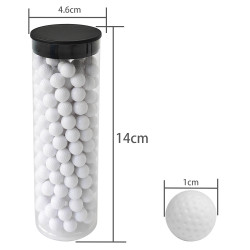 高爾夫小白球塑膠ABS  高爾夫塑膠小白球直徑10MM桶裝小白球