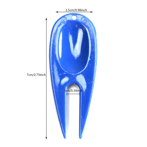 高爾夫果嶺叉塑膠球童叉草皮修復工具叉球場用品配件可加圖案