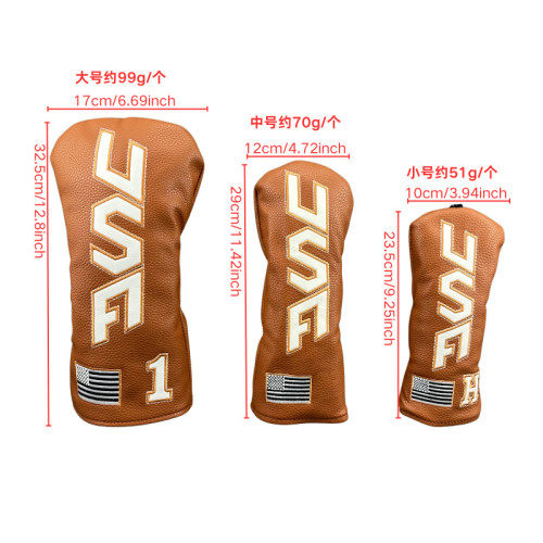 高爾夫USA貼字木桿套球桿帽套保護套高爾夫配件 高爾夫USA貼字木桿套球桿帽套保護套高爾夫配件