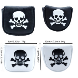 高爾夫球桿套骷髏頭款方形半圓型推桿帽套黑白色高爾夫配件