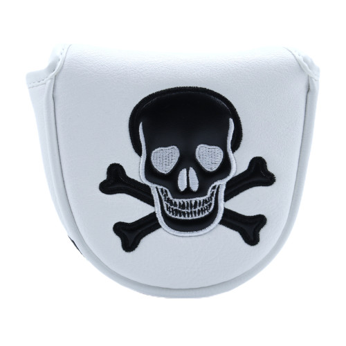 高爾夫球桿套骷髏頭款方形半圓型推桿帽套黑白色高爾夫配件