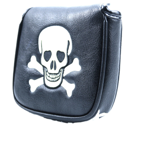 高爾夫球桿套骷髏頭款方形半圓型推桿帽套黑白色高爾夫配件