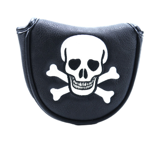 高爾夫球桿套骷髏頭款方形半圓型推桿帽套黑白色高爾夫配件