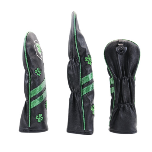 高爾夫球桿帽套135木桿套四葉草設計高爾夫配件零售