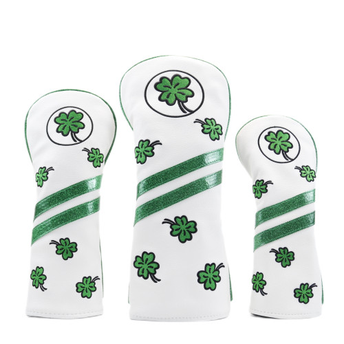 高爾夫球桿帽套135木桿套四葉草設計高爾夫配件零售