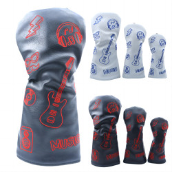 木桿套吉他黑色紅色高爾夫球桿帽套高爾夫用品配件