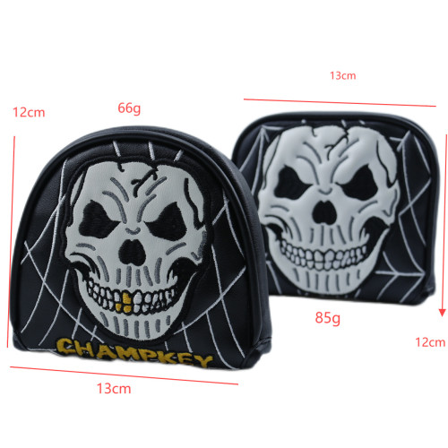 高爾夫球桿帽套骷髏頭球推桿帽套半圓型/四方型